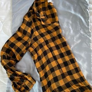 Mustard Gingham Shirt